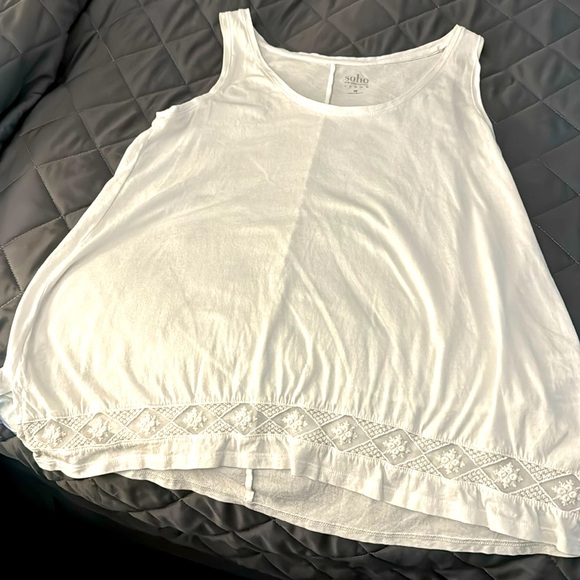 2 tunic tanks in white - Picture 1 of 5